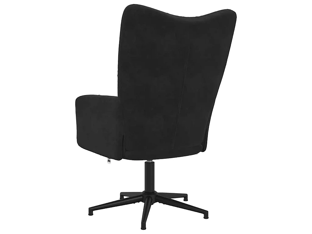 Relaxstoel fluweel zwart