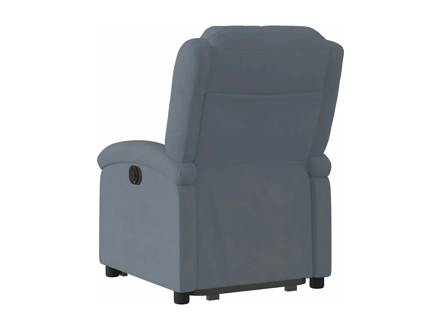 Sillón eléctrico reclinable elevable de terciopelo gris oscuro