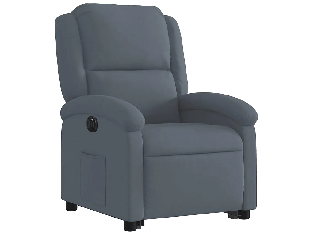 Fauteuil inclinable électrique gris foncé velours