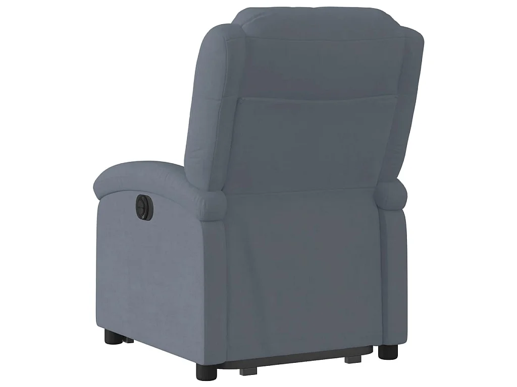 Fauteuil inclinable électrique gris foncé velours