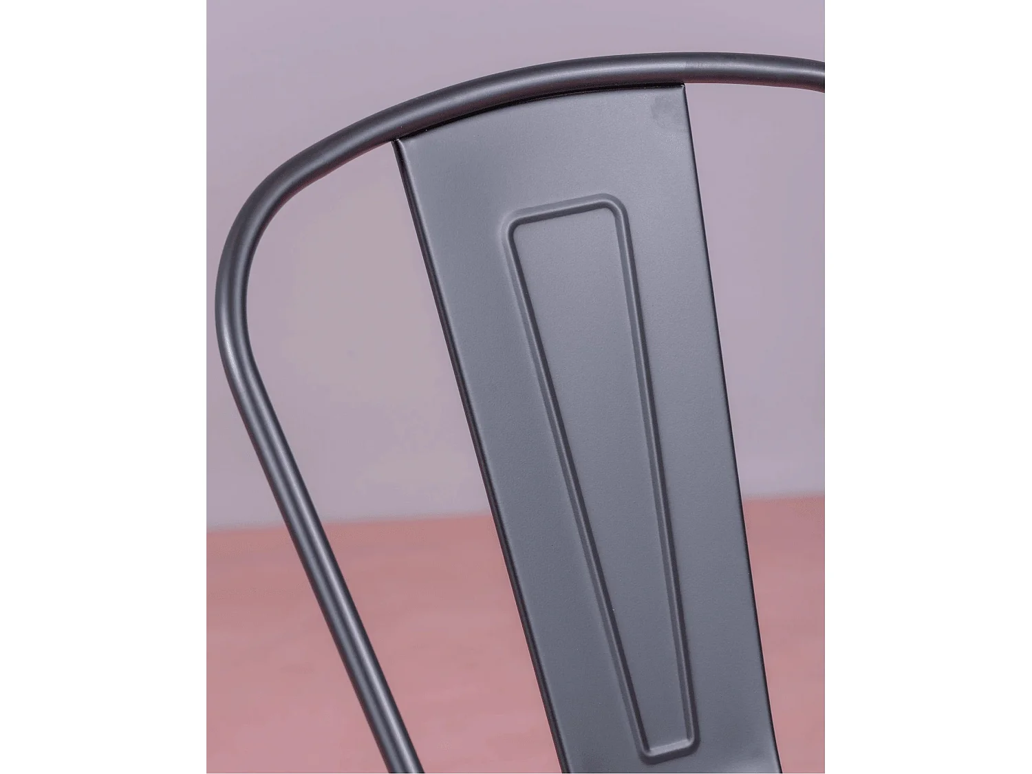 Pack de 4 chaises empilables en métal - Bistro - Noir