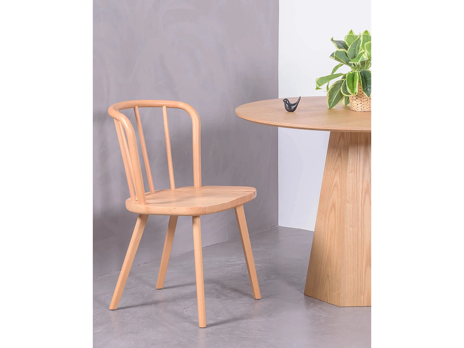Set van 2 rustieke stoelen voor de eetkamer - Organic - Natuurlijke beuk
