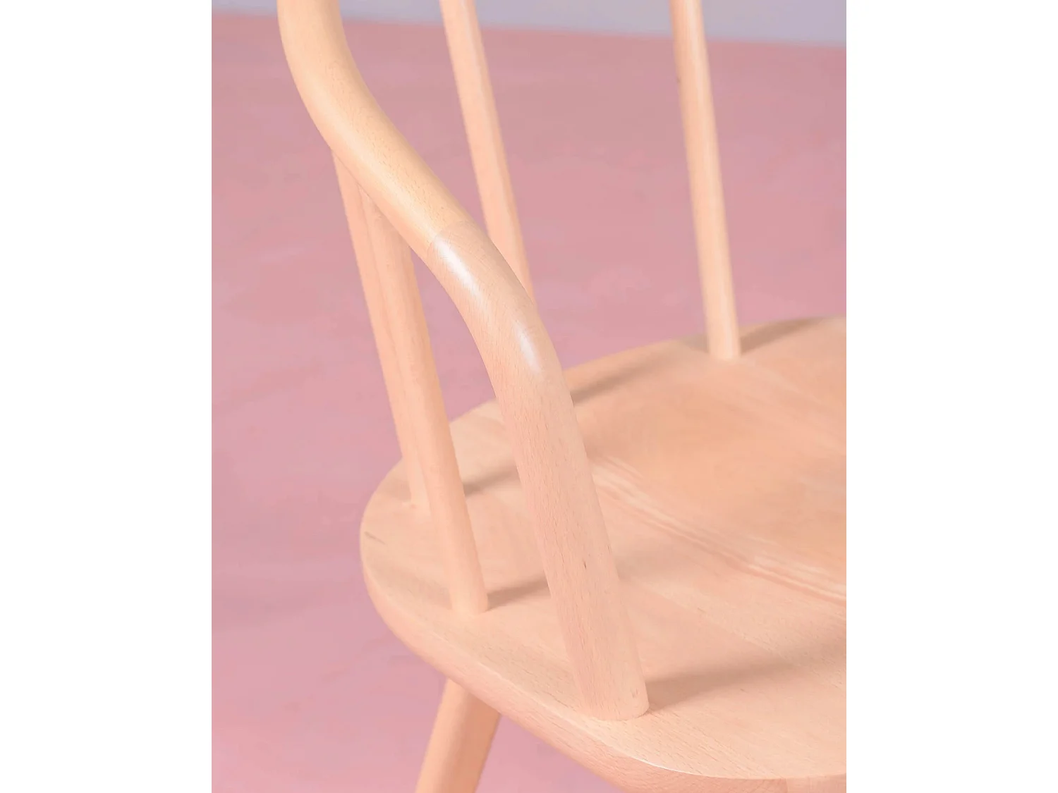 Lot de 2 chaises rustiques avec accoudoirs pour la salle à manger - Organic - Hêtre naturel