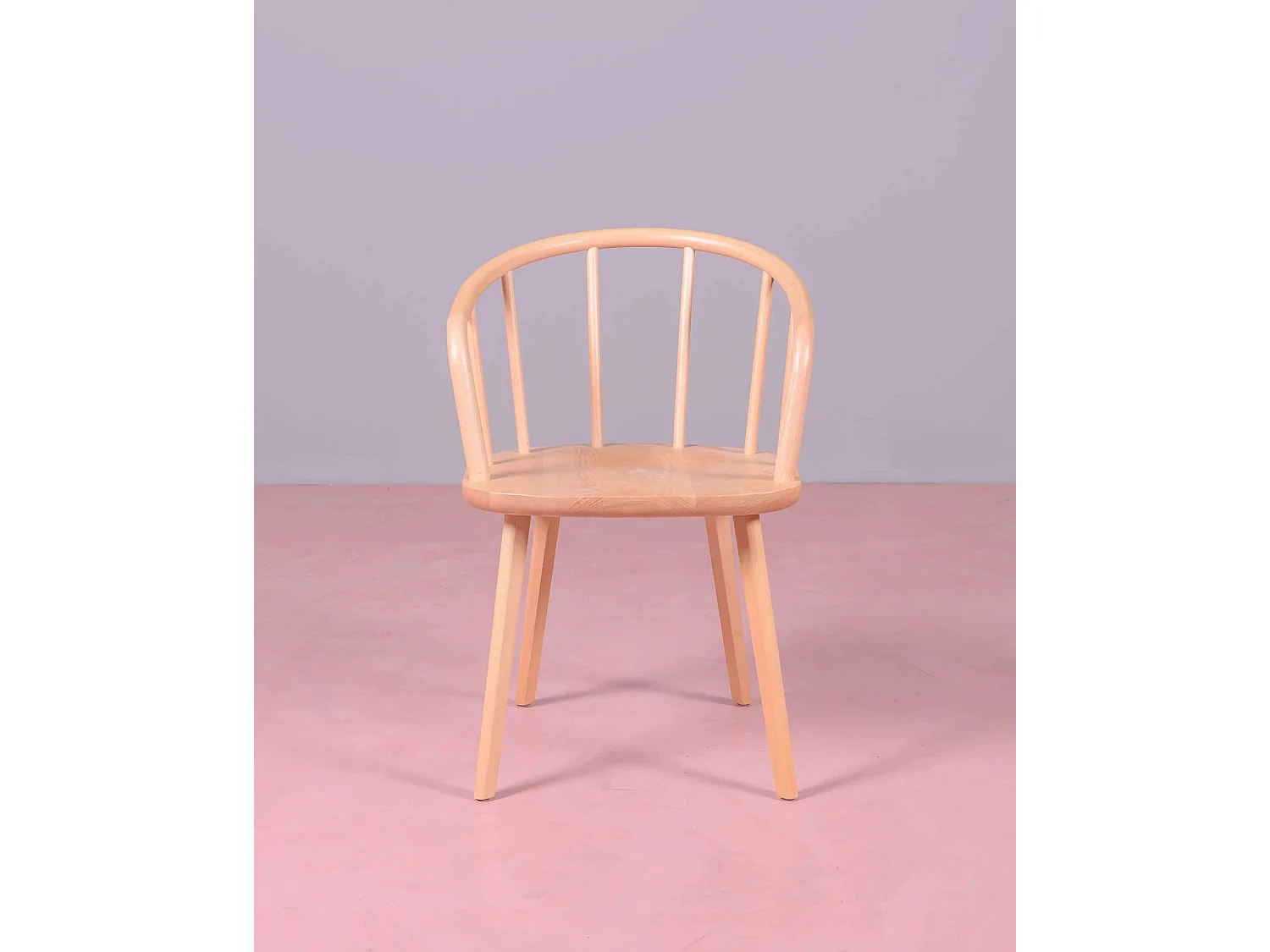 Lot de 2 chaises rustiques avec accoudoirs pour la salle à manger - Organic - Hêtre naturel