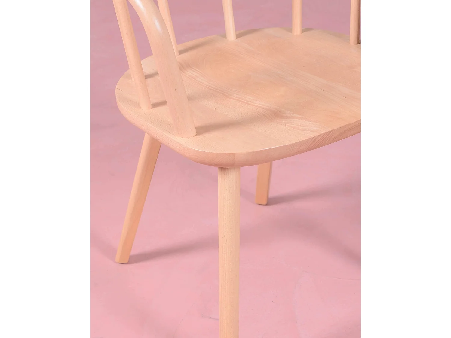 Lot de 2 chaises rustiques avec accoudoirs pour la salle à manger - Organic - Hêtre naturel