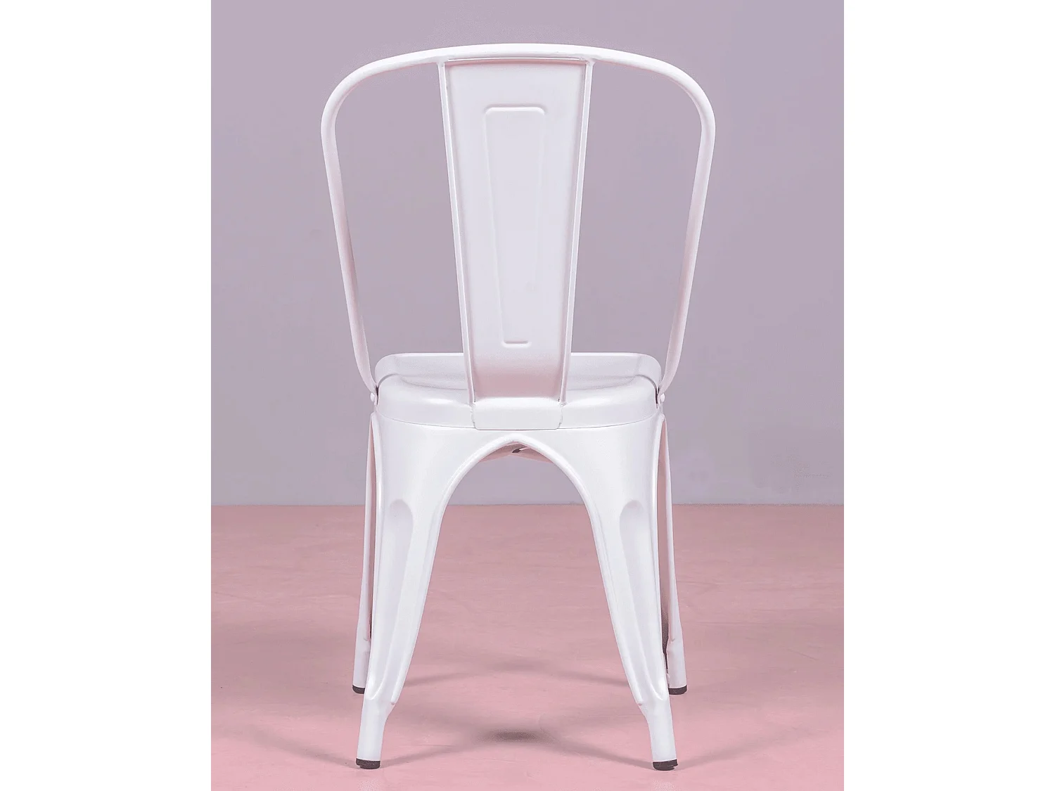 Pack de 4 cadeiras metálicas empilháveis - Bistro - Branco