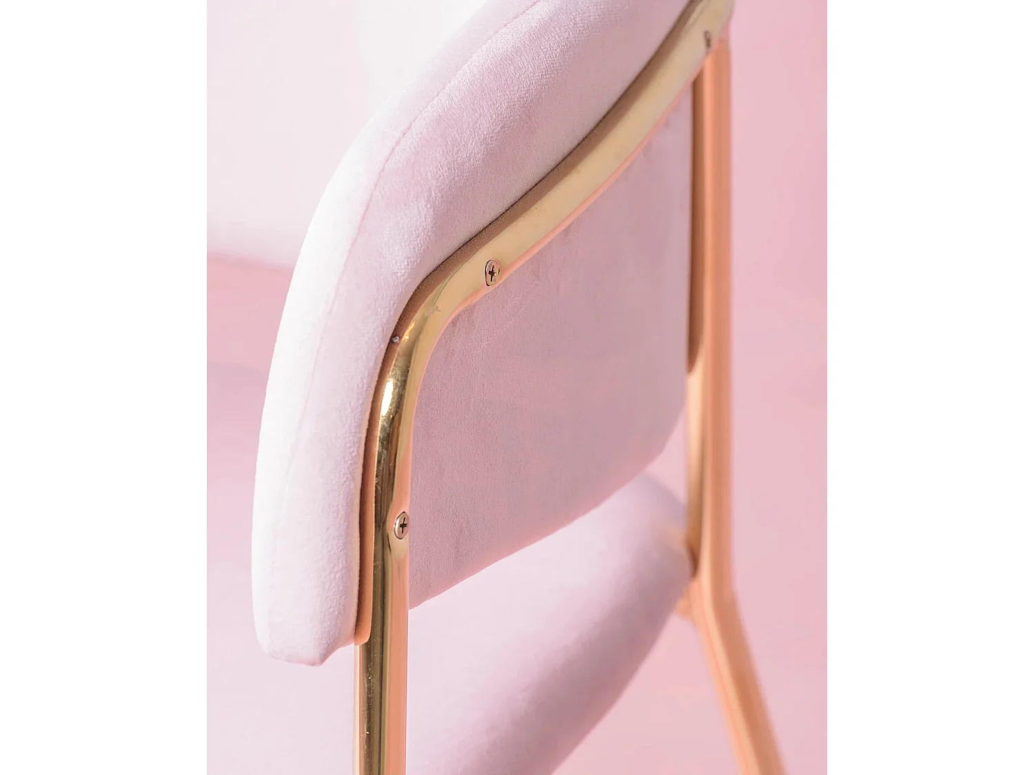 Lot de 2 chaises design recouvertes de velours - Cruiser - Rose