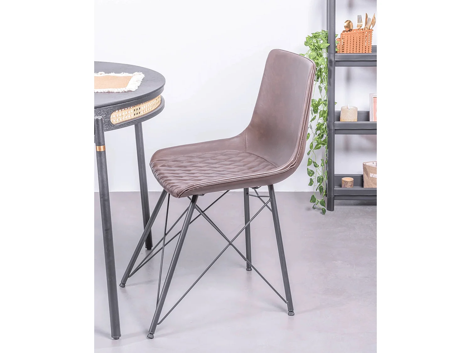 Lot de 2 chaises vintage - Jules - Brun
