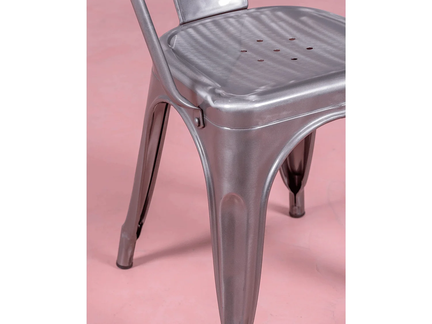 Lot de 4 chaises en métal avec accoudoirs - Bistro - Métal