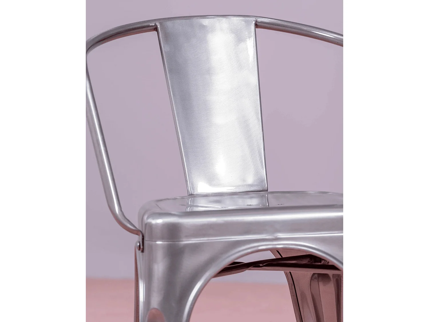 Lot de 4 chaises en métal avec accoudoirs - Bistro - Métal