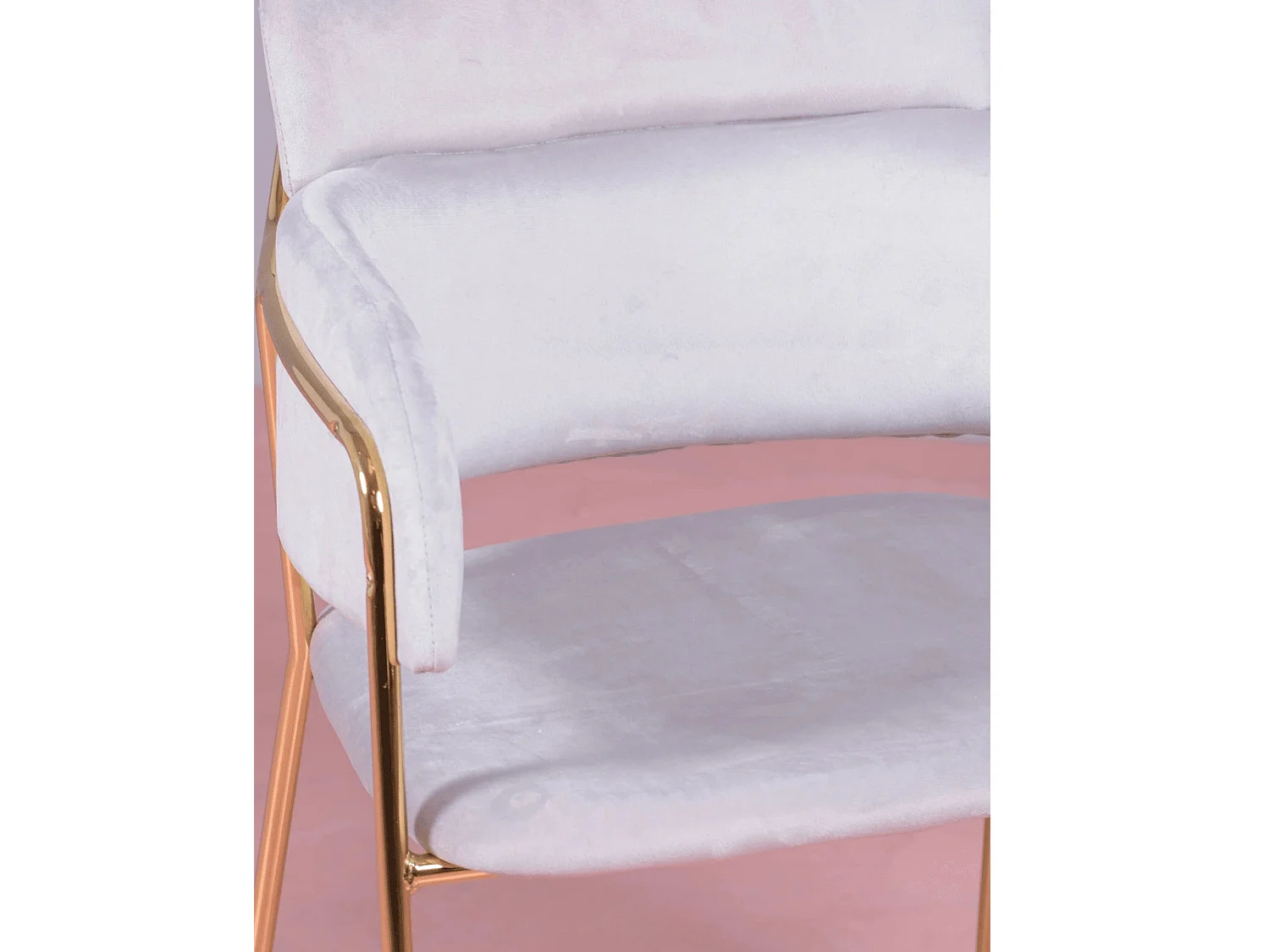 Lot de 2 chaises design recouvertes de velours - Cruiser - Gris