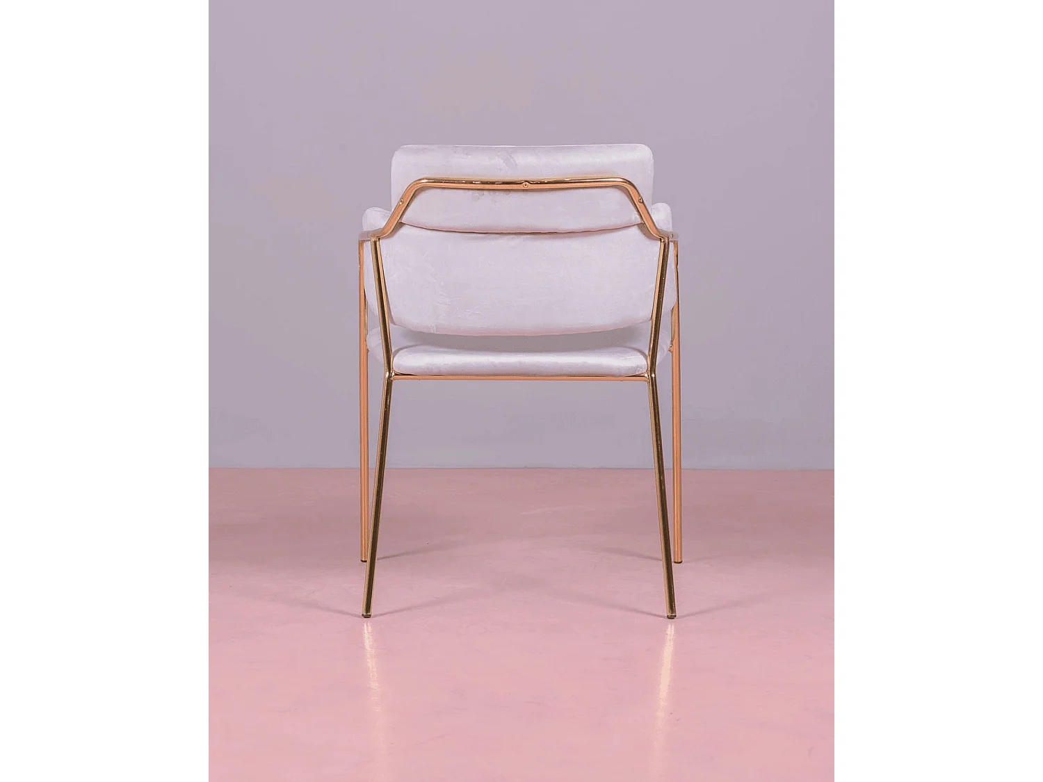 Lot de 2 chaises design recouvertes de velours - Cruiser - Gris