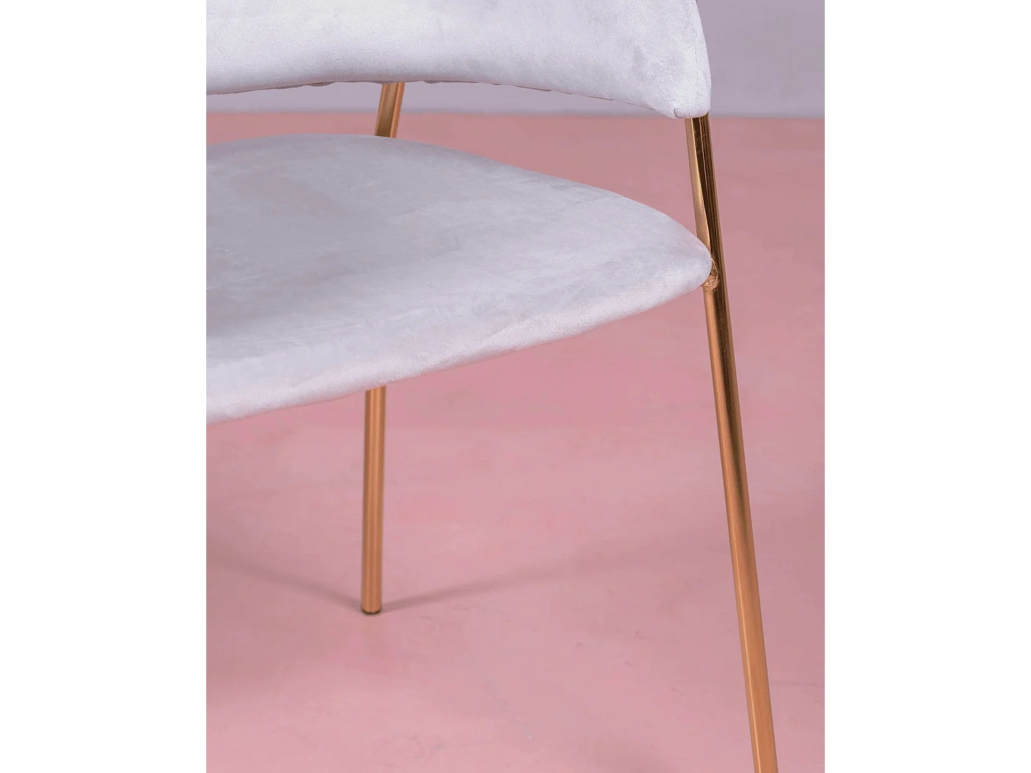 Lot de 2 chaises design recouvertes de velours - Cruiser - Gris