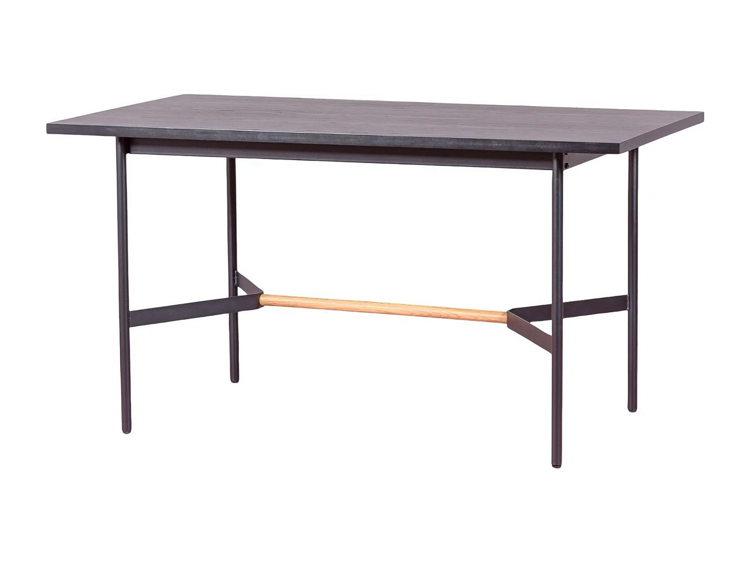 Table à manger rectangulaire en bois de chêne (140x80) - Blackstorm - Noir