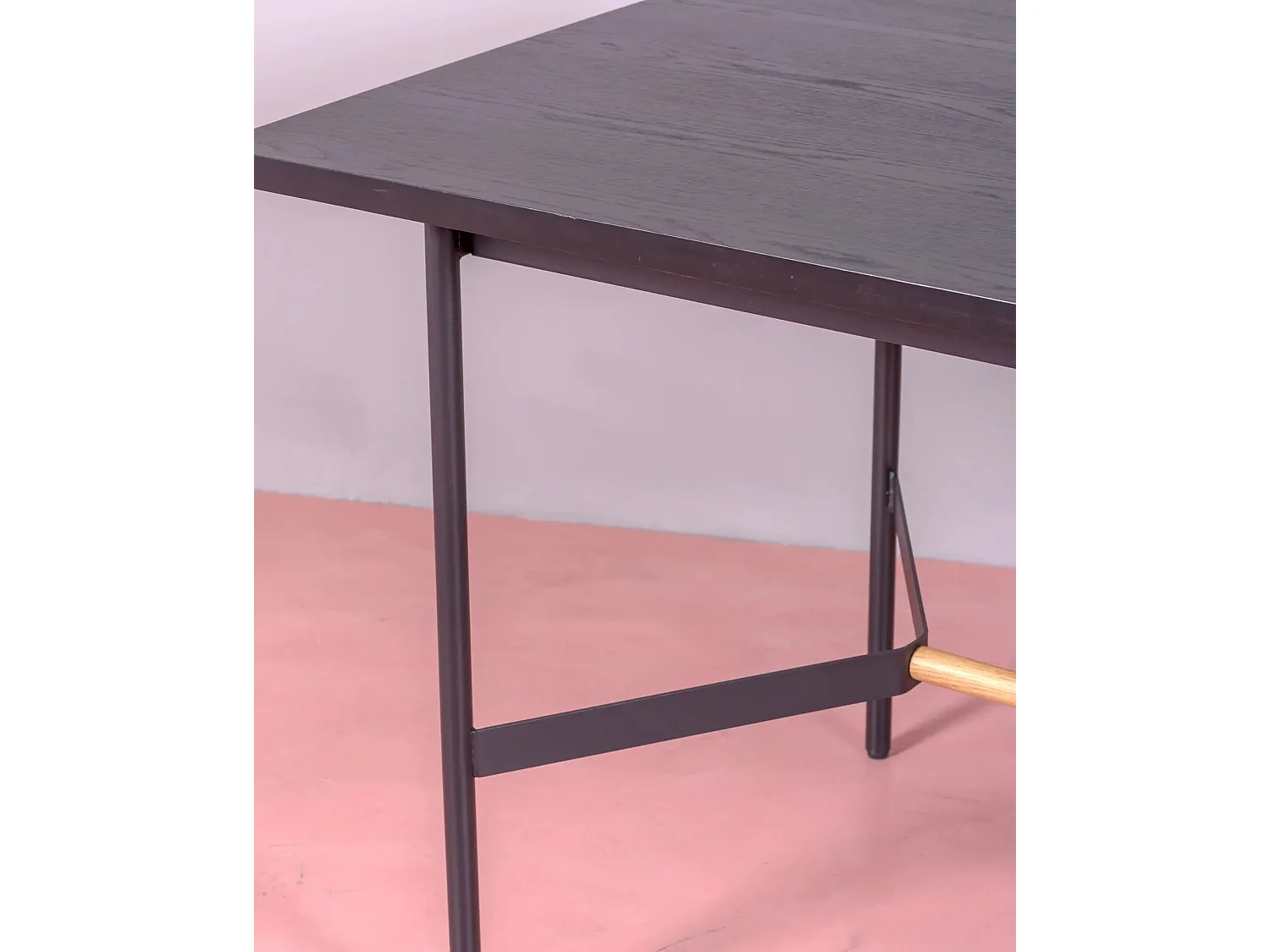 Table à manger rectangulaire en bois de chêne (140x80) - Blackstorm - Noir