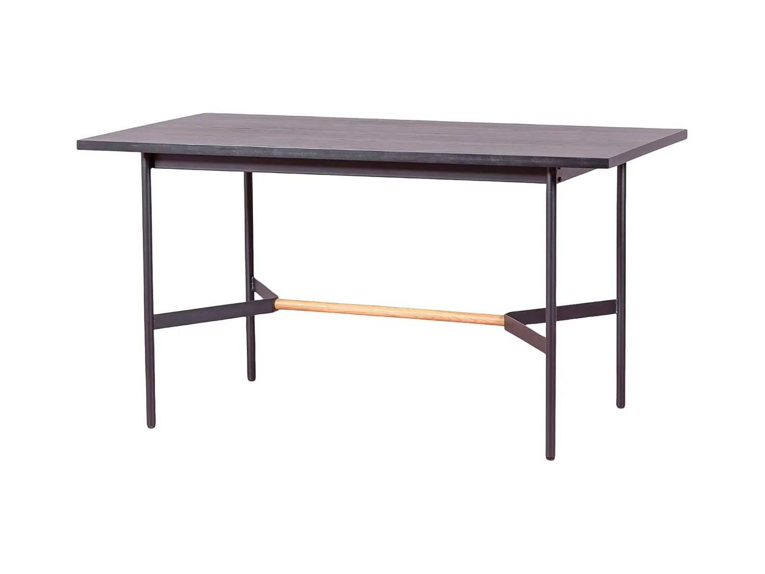 Table à manger rectangulaire en bois de chêne (140x80) - Blackstorm - Noir
