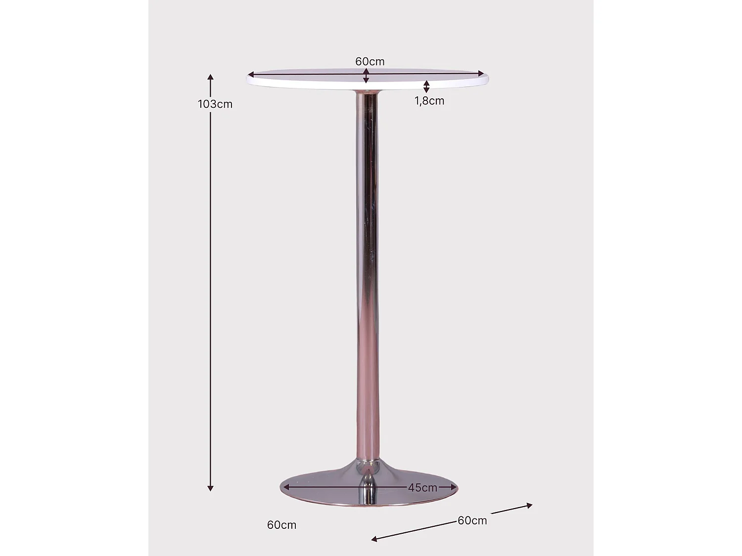 Designer hoge tafel - Boom - Wit