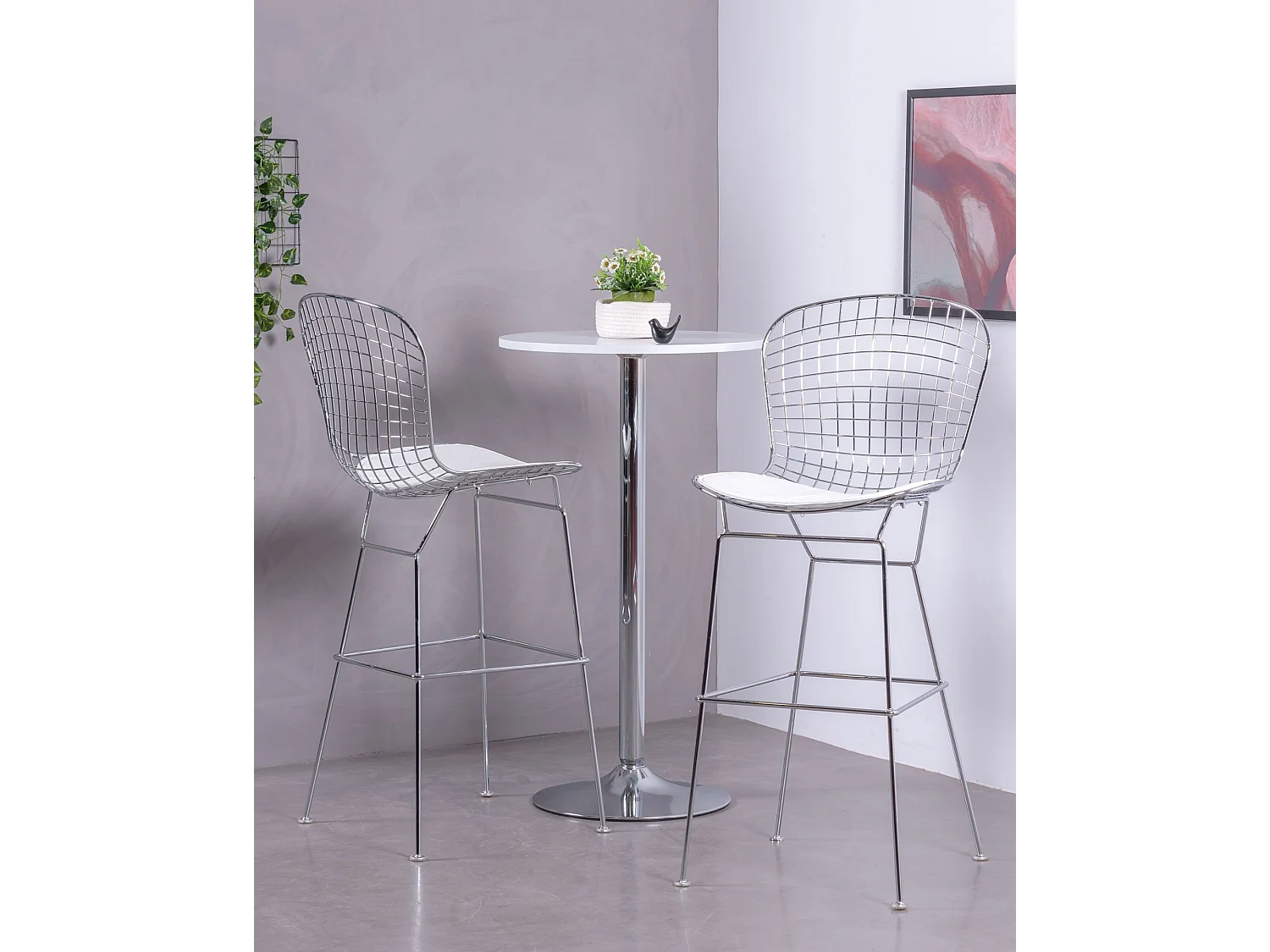 Mesa alta de design - Boom - Branco