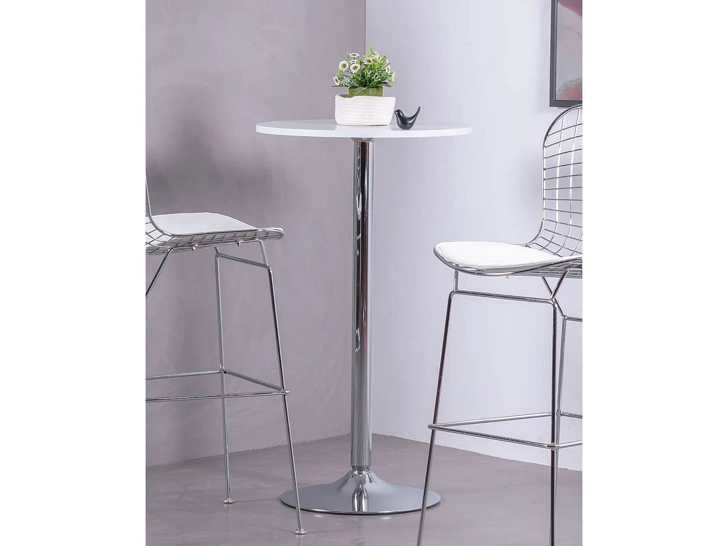 Designer hoge tafel - Boom - Wit