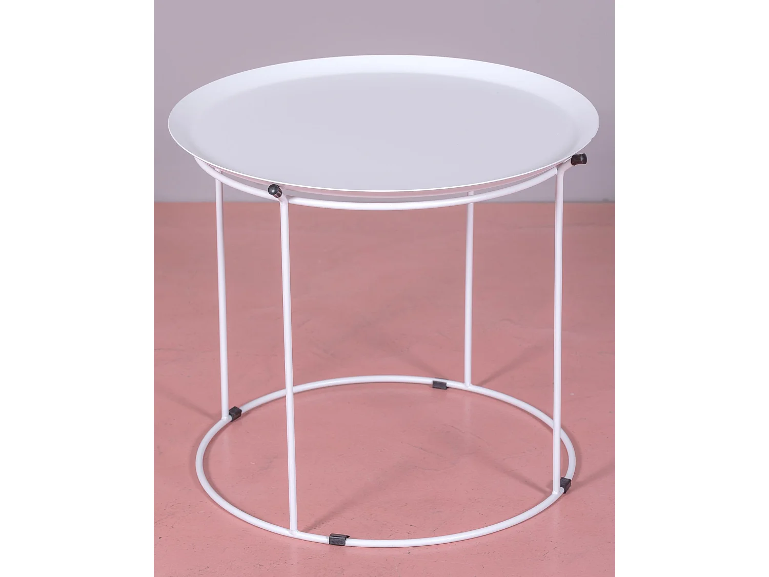 Table en acier adaptée à l'extérieur - Bali - Blanc