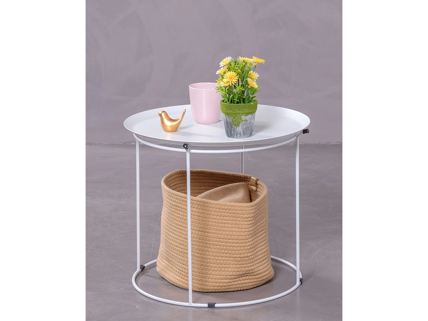 Table en acier adaptée à l'extérieur - Bali - Blanc