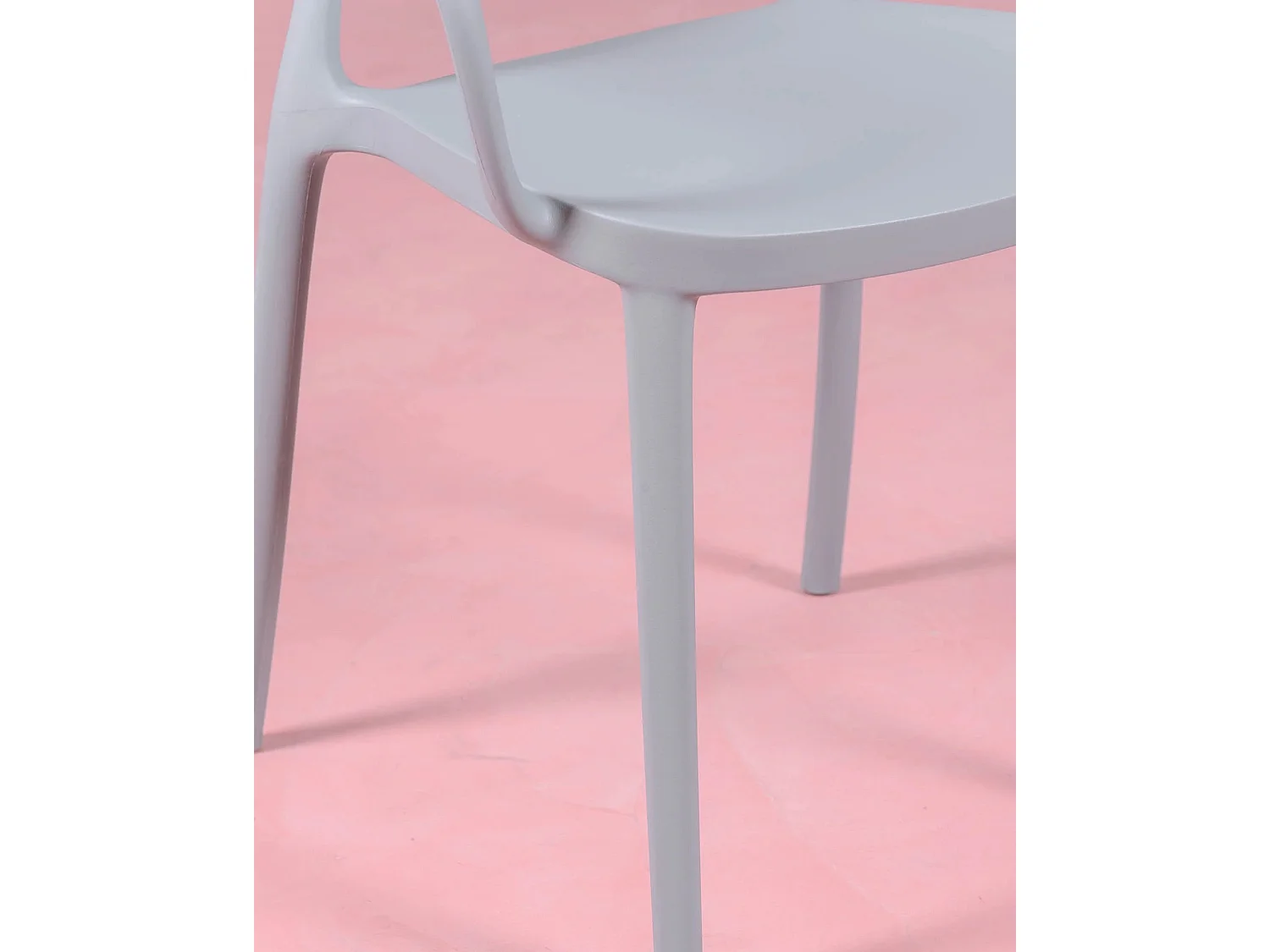 Lot de 4 chaises design avec accoudoirs pour le jardin - Dream - Gris