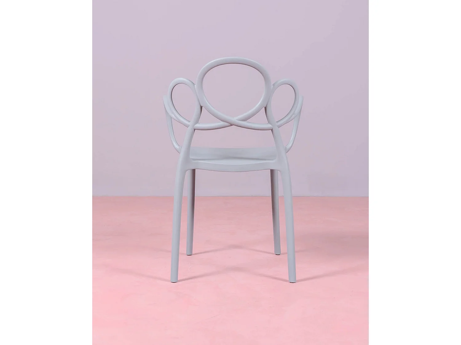 Lot de 4 chaises design avec accoudoirs pour le jardin - Dream - Gris