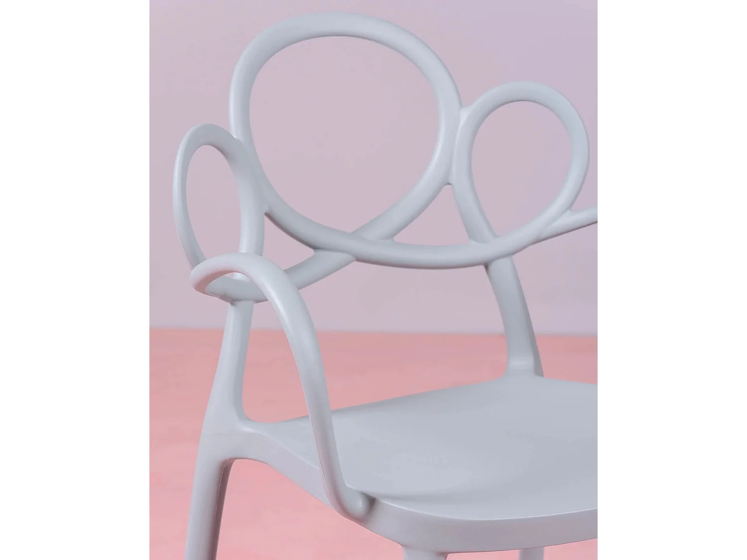 Lot de 4 chaises design avec accoudoirs pour le jardin - Dream - Gris