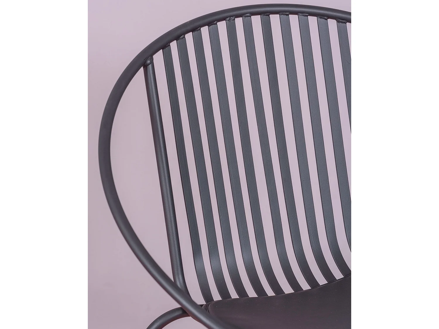 Metalen stoel geschikt voor buiten - Bali - Zwart