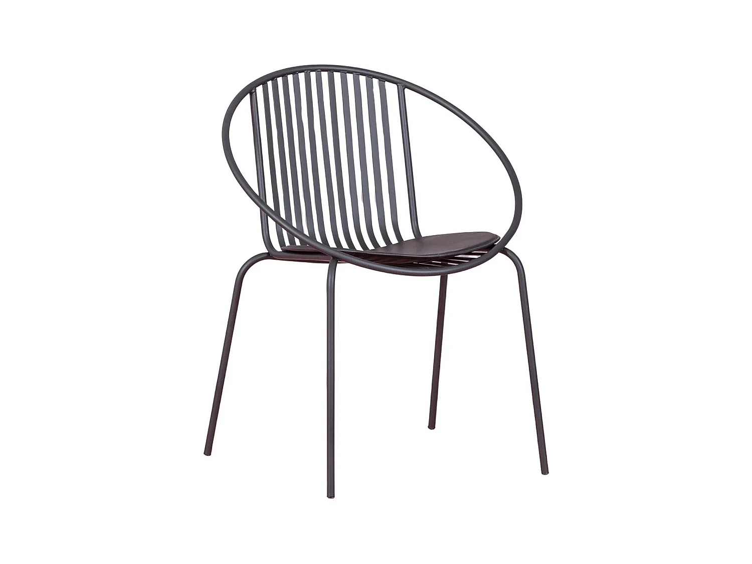 Silla metálica apta para exterior - Bali - Negro