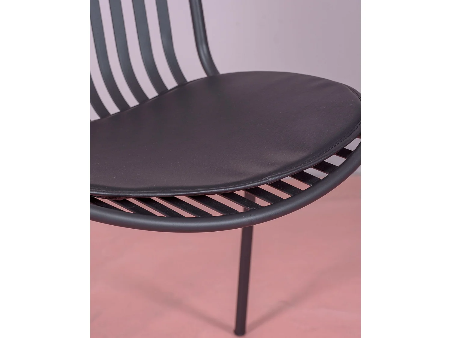 Metalen stoel geschikt voor buiten - Bali - Zwart