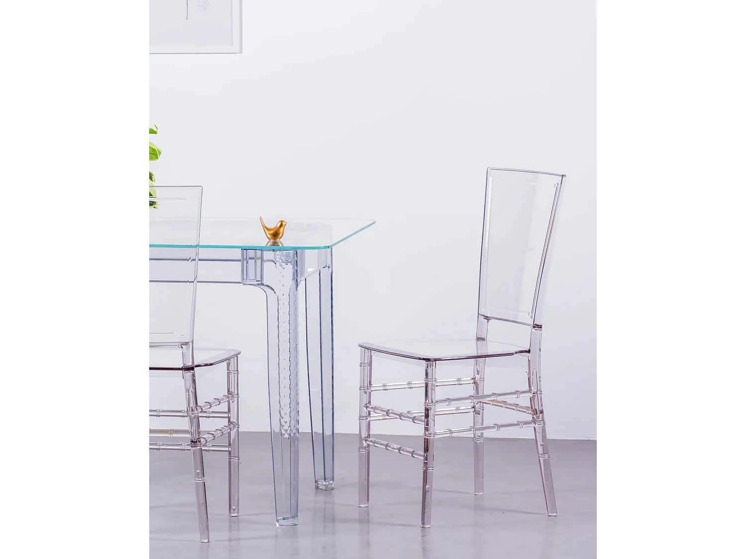 Pack de 4 chaises design transparentes - Ghost - Transparent