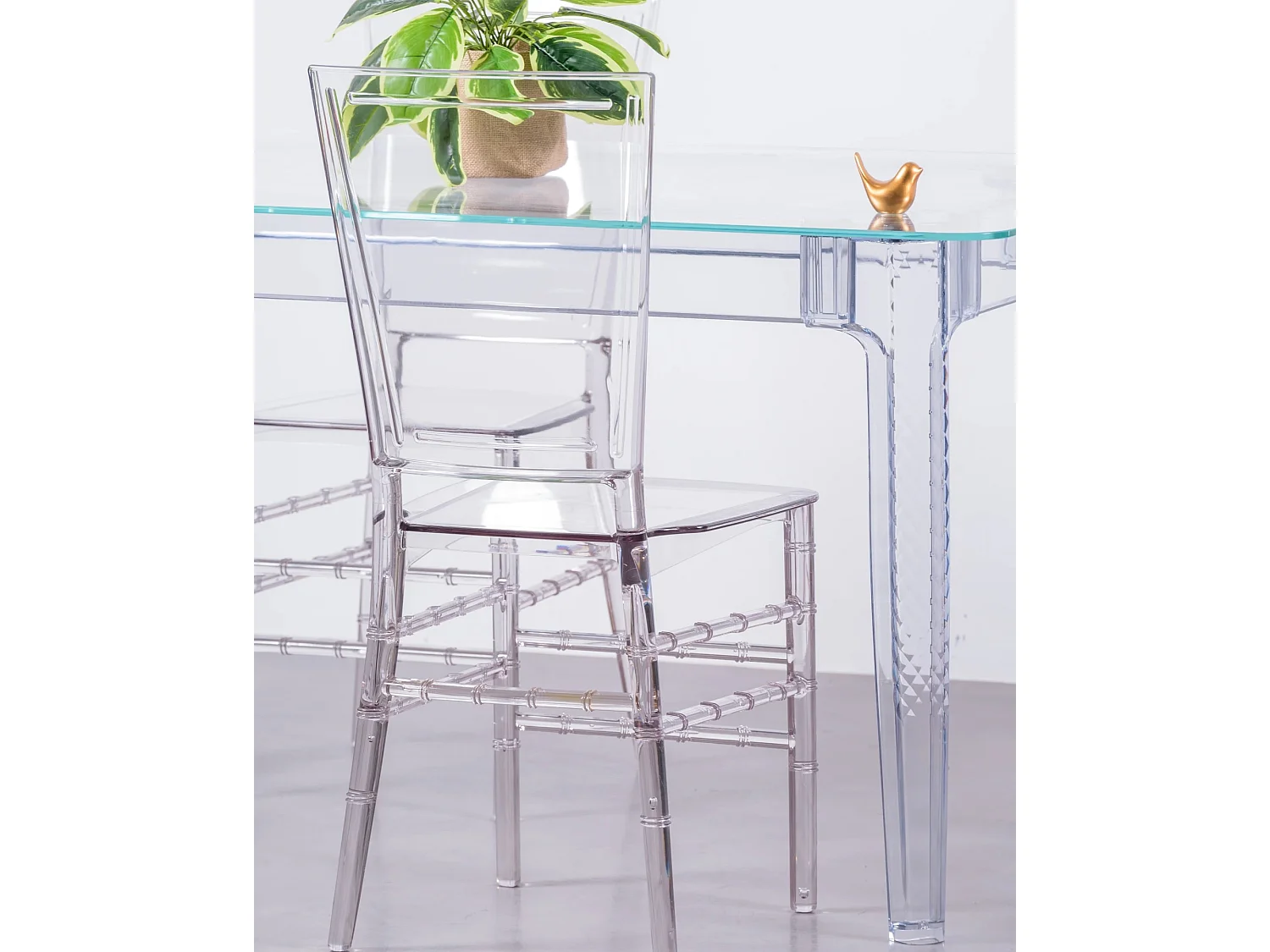 Pack de 4 chaises design transparentes - Ghost - Transparent
