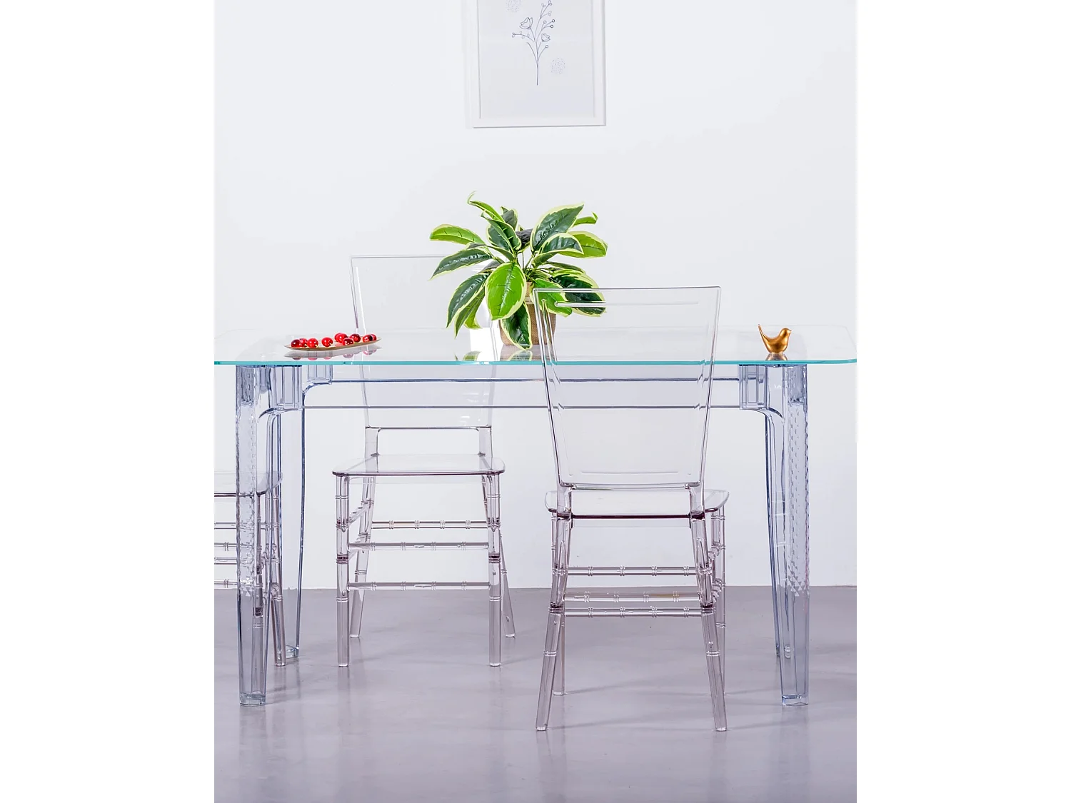 Pack de 4 chaises design transparentes - Ghost - Transparent