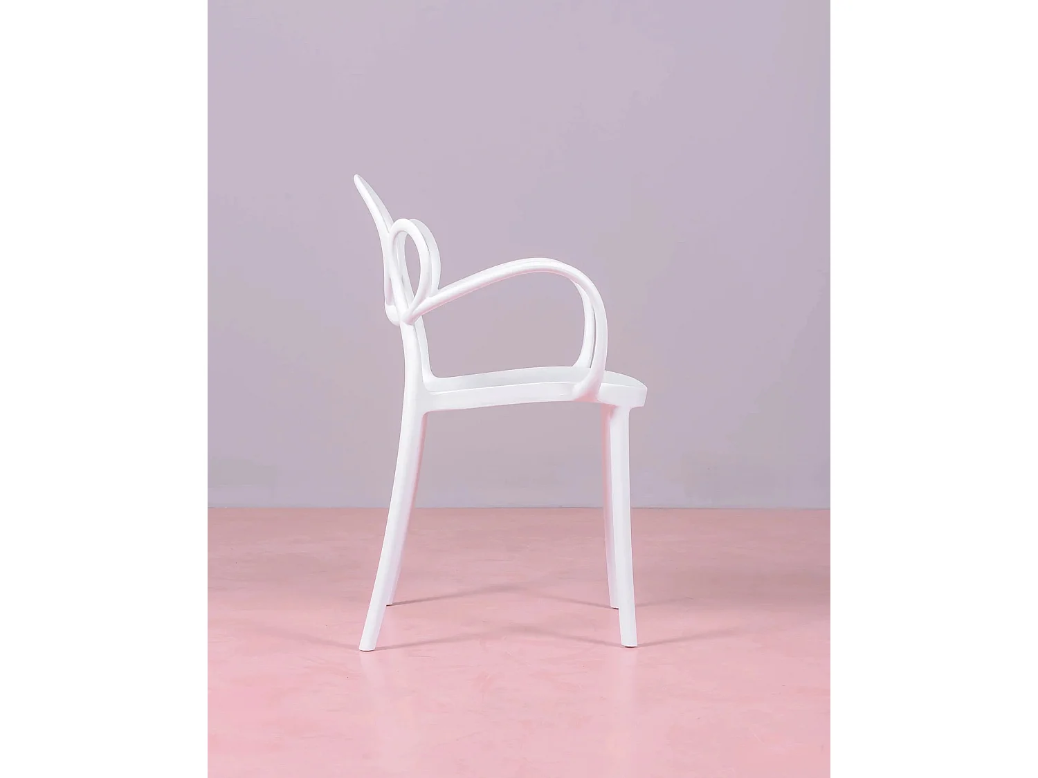 Pack de 4 sillas de diseño con reposabrazos para el jardín - Dream - Blanco