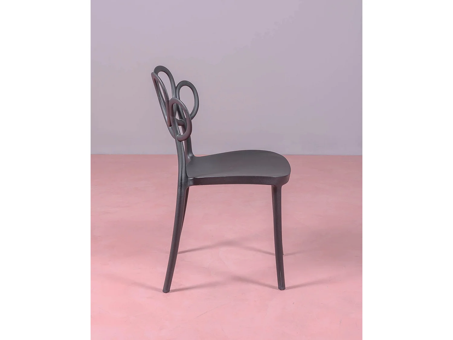 Posten von 4 Designer-Gartenstühlen - Dream - Schwarz