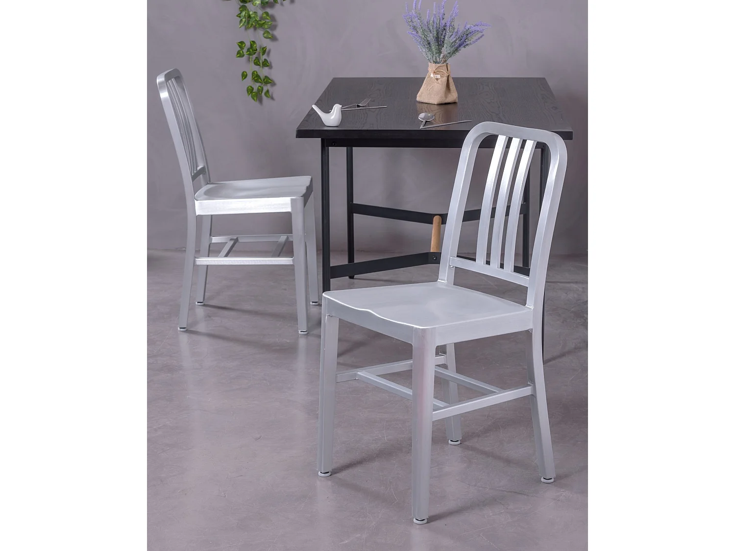 Sedia dal design industriale - Navi Army - Aluminio