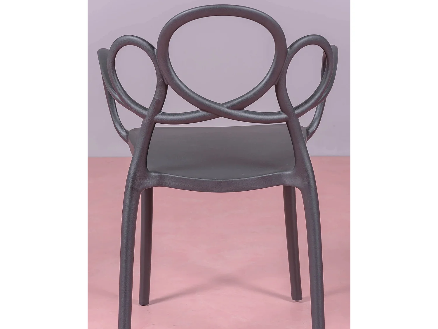 Pack de 4 sillas de diseño con reposabrazos para el jardín - Dream - Negro