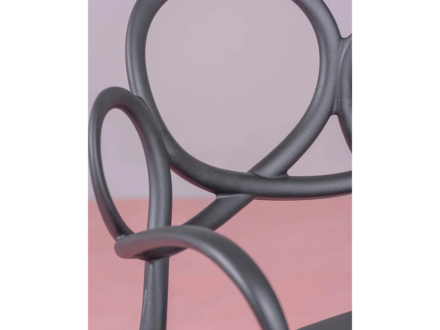 Lot de 4 chaises design avec accoudoirs pour le jardin - Dream - Noir