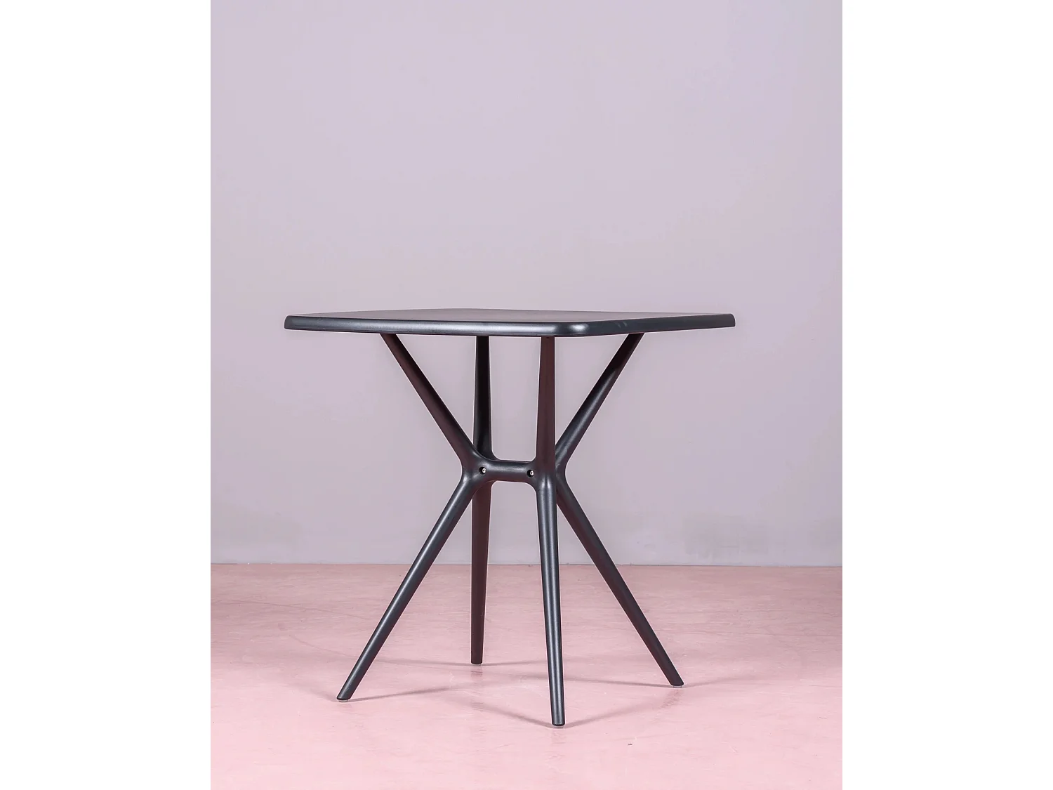 Conjunto de 4 cadeiras de design com braços e mesa para o jardim - Dream - Preto