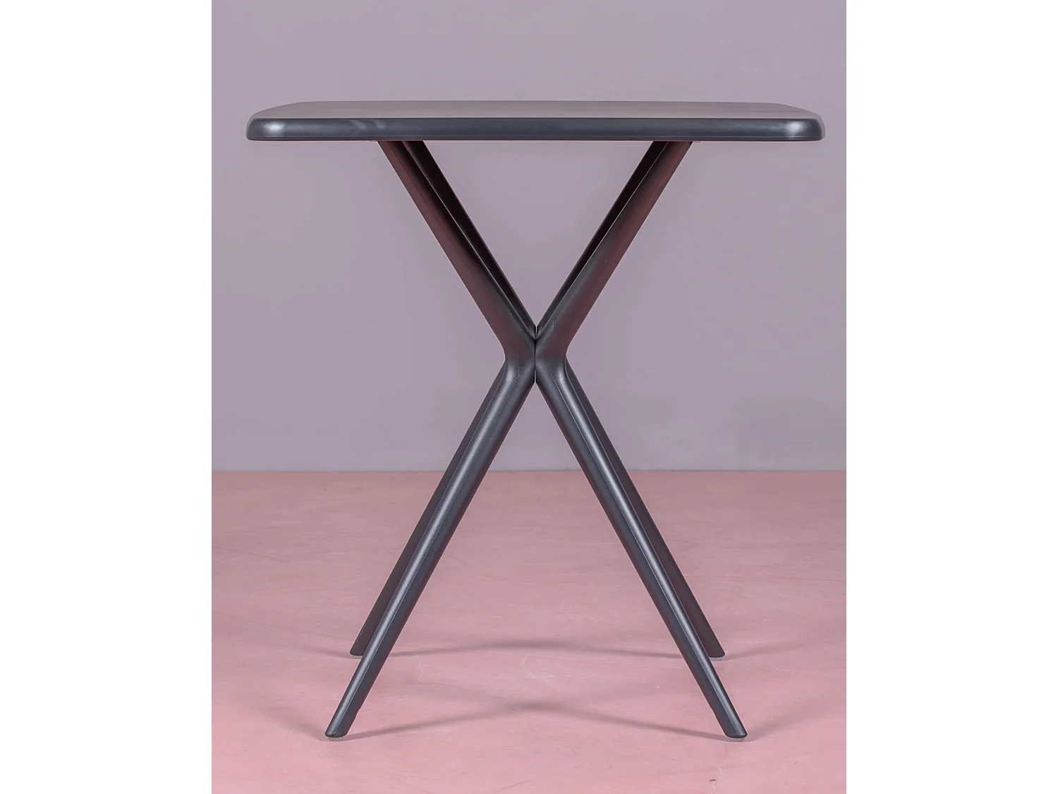 Lot de 4 chaises design avec accoudoirs et table pour le jardin - Dream - Noir