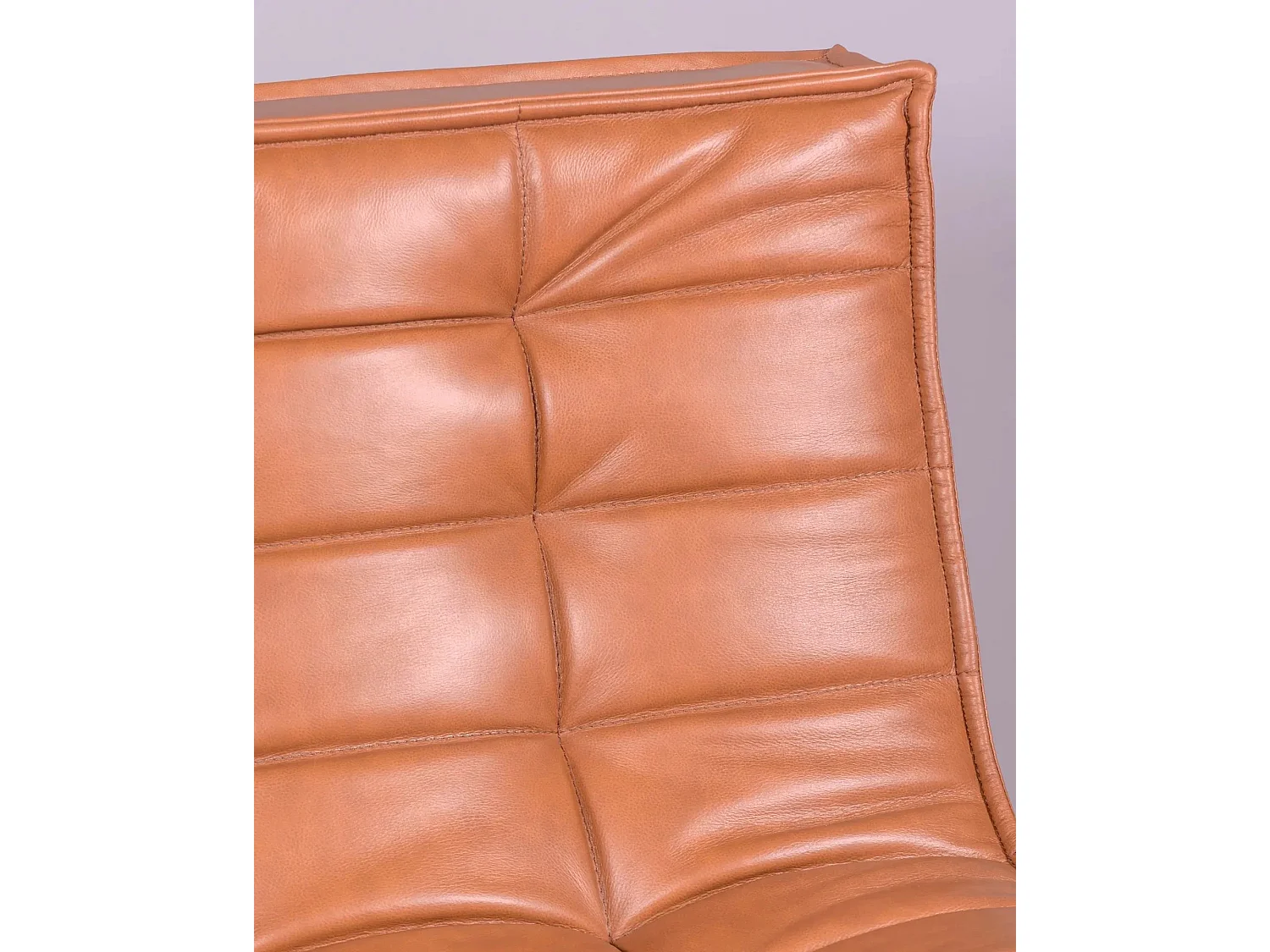 Canapé 2 places en cuir ancien - Lion - Brun