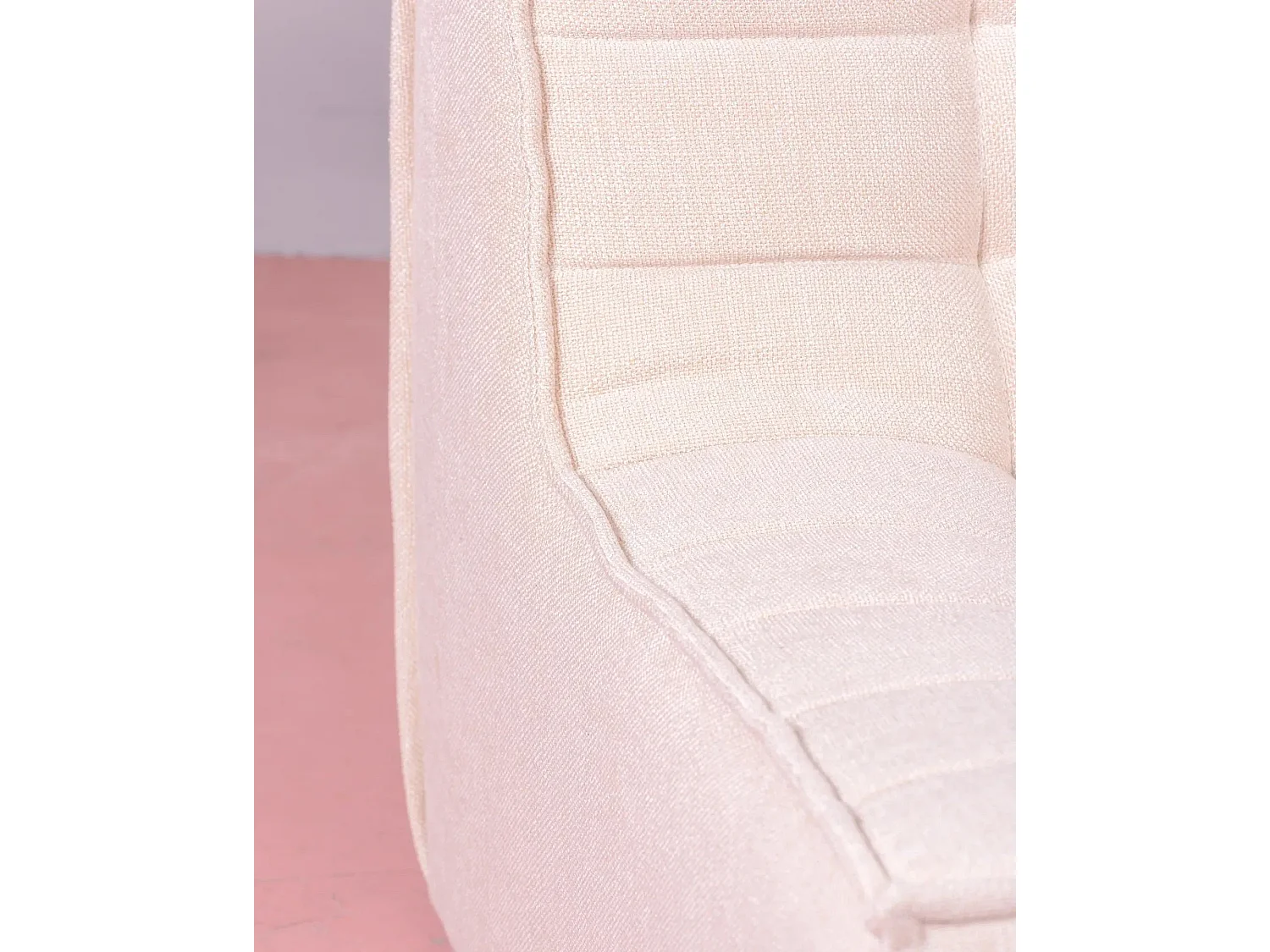 Canapé 2 places tapissé en coton - Lion - Beige