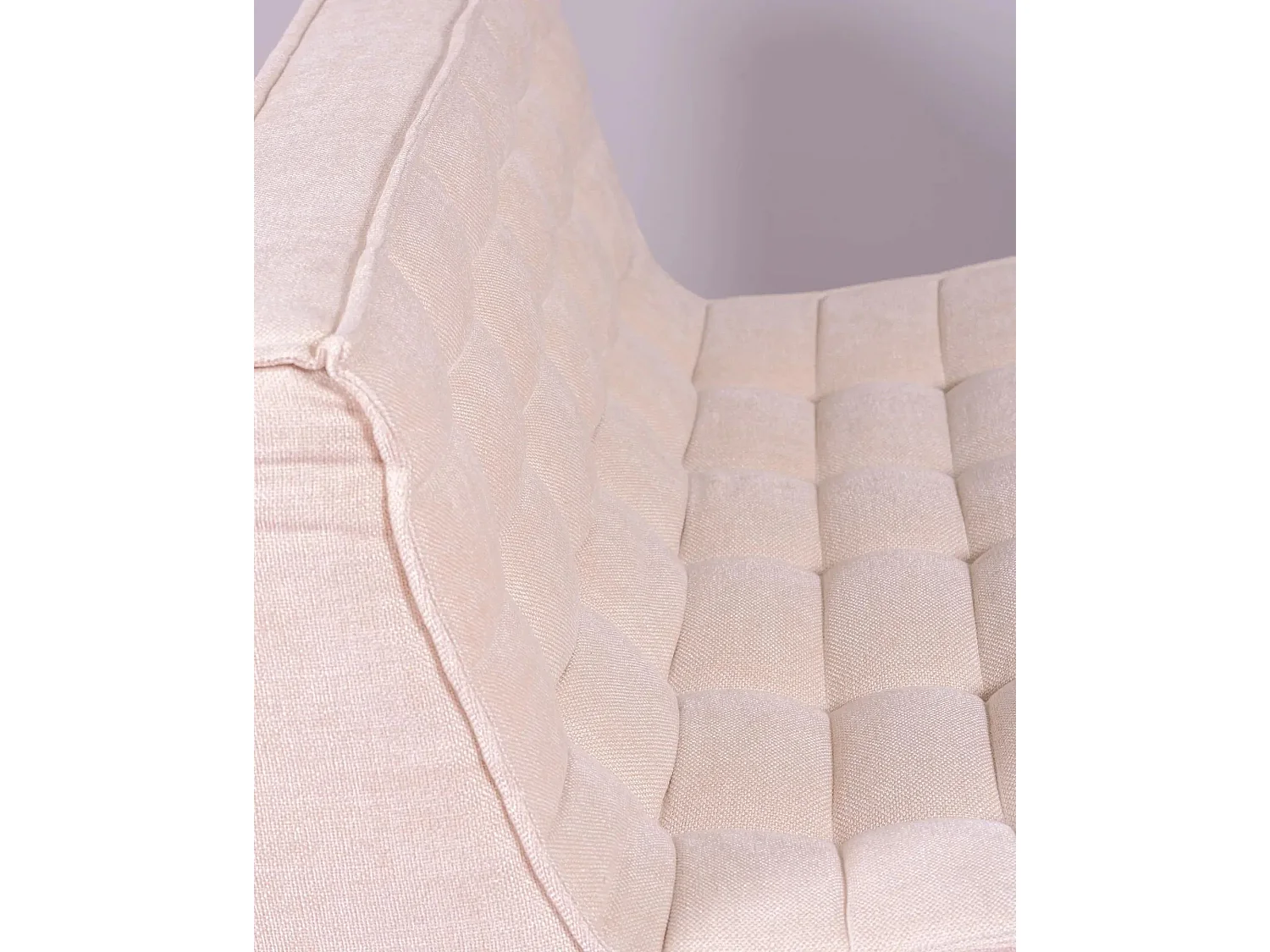 Canapé 2 places tapissé en coton - Lion - Beige