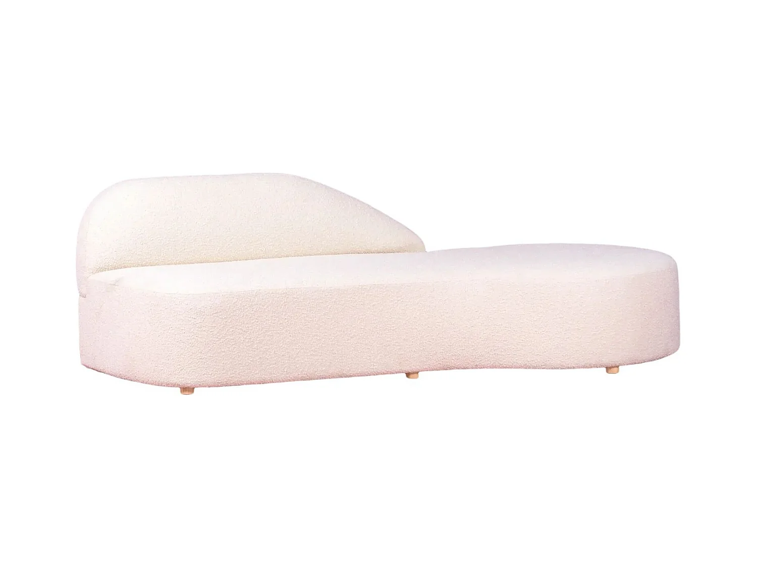 Canapé design en tissu bouclé - Mozart - Blanc