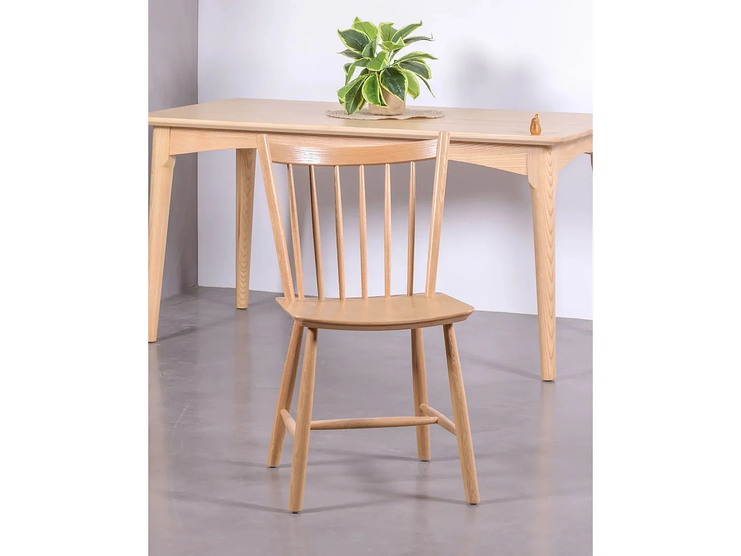 Chaise rustique en bois de chêne naturel - Union - Chêne