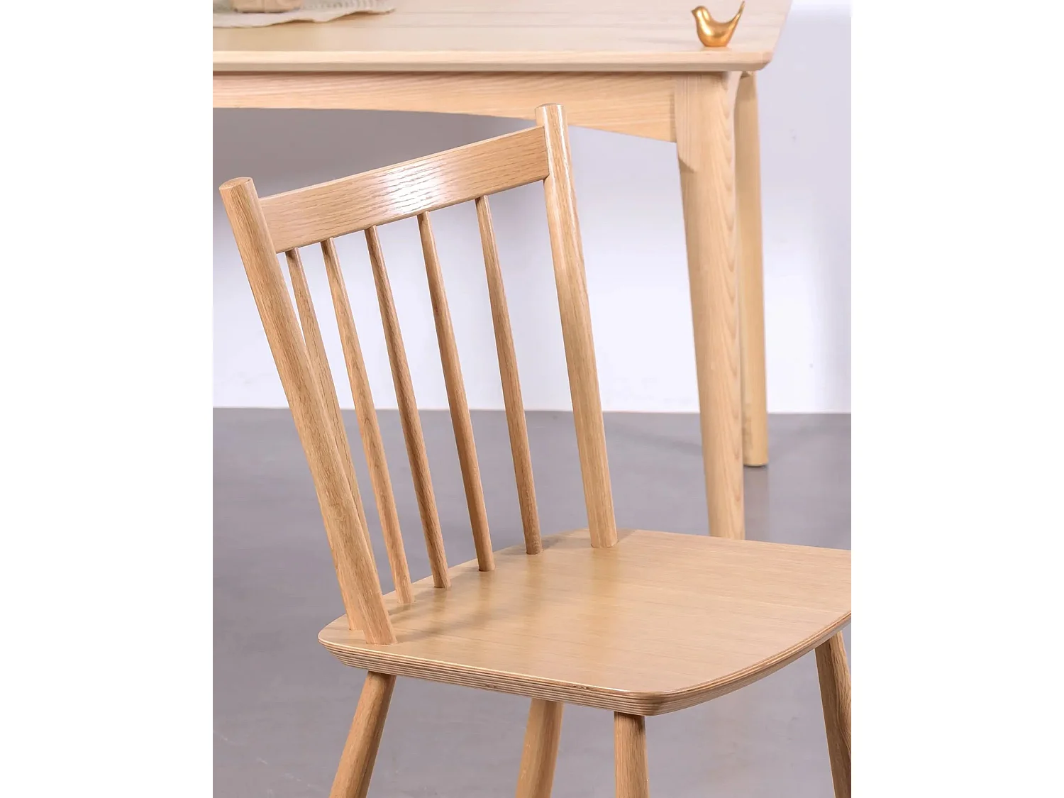 Sedia rustica in legno di rovere naturale - Union - Quercia