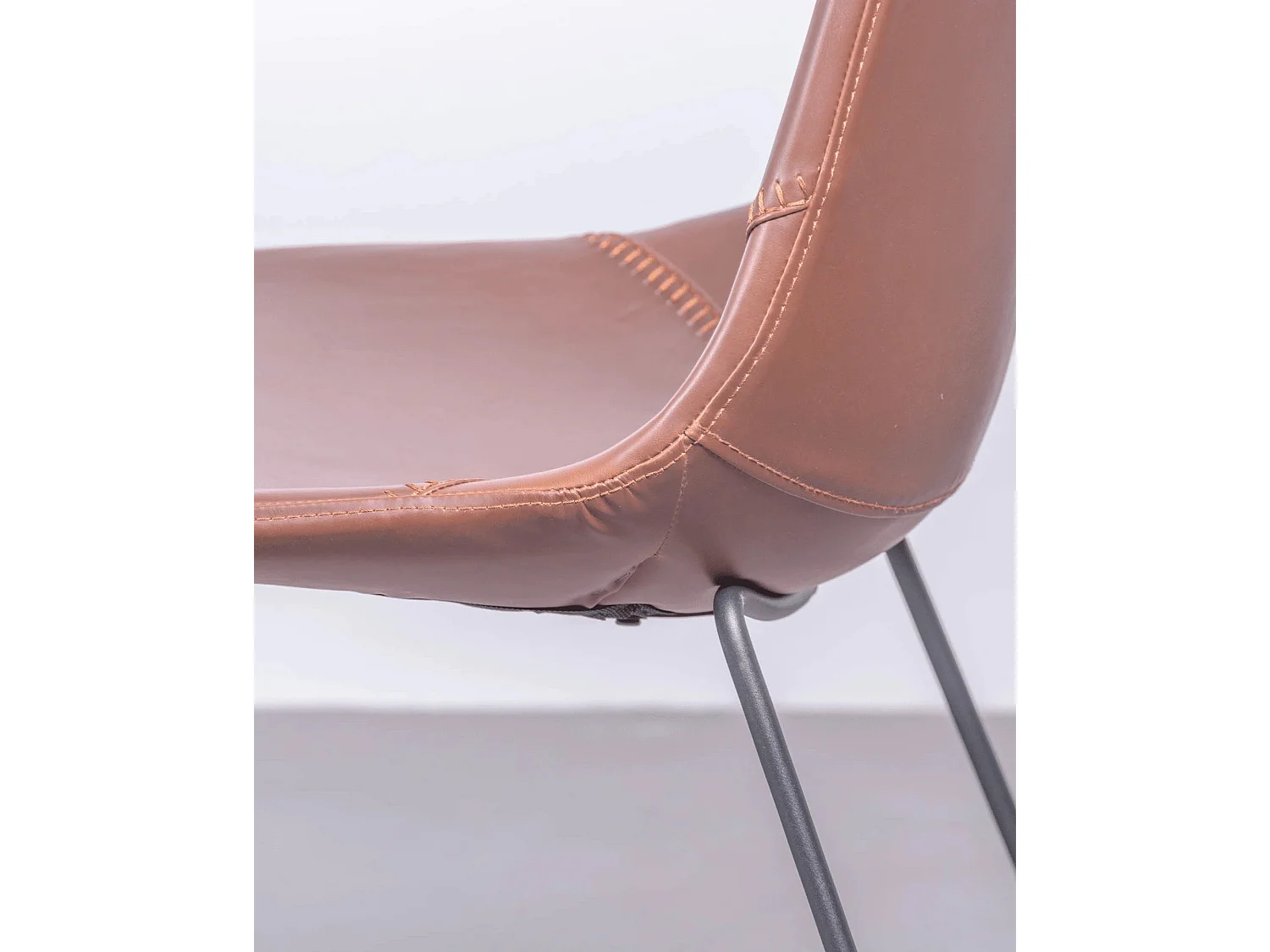 Lot de 2 chaises industrielles - City - Brun