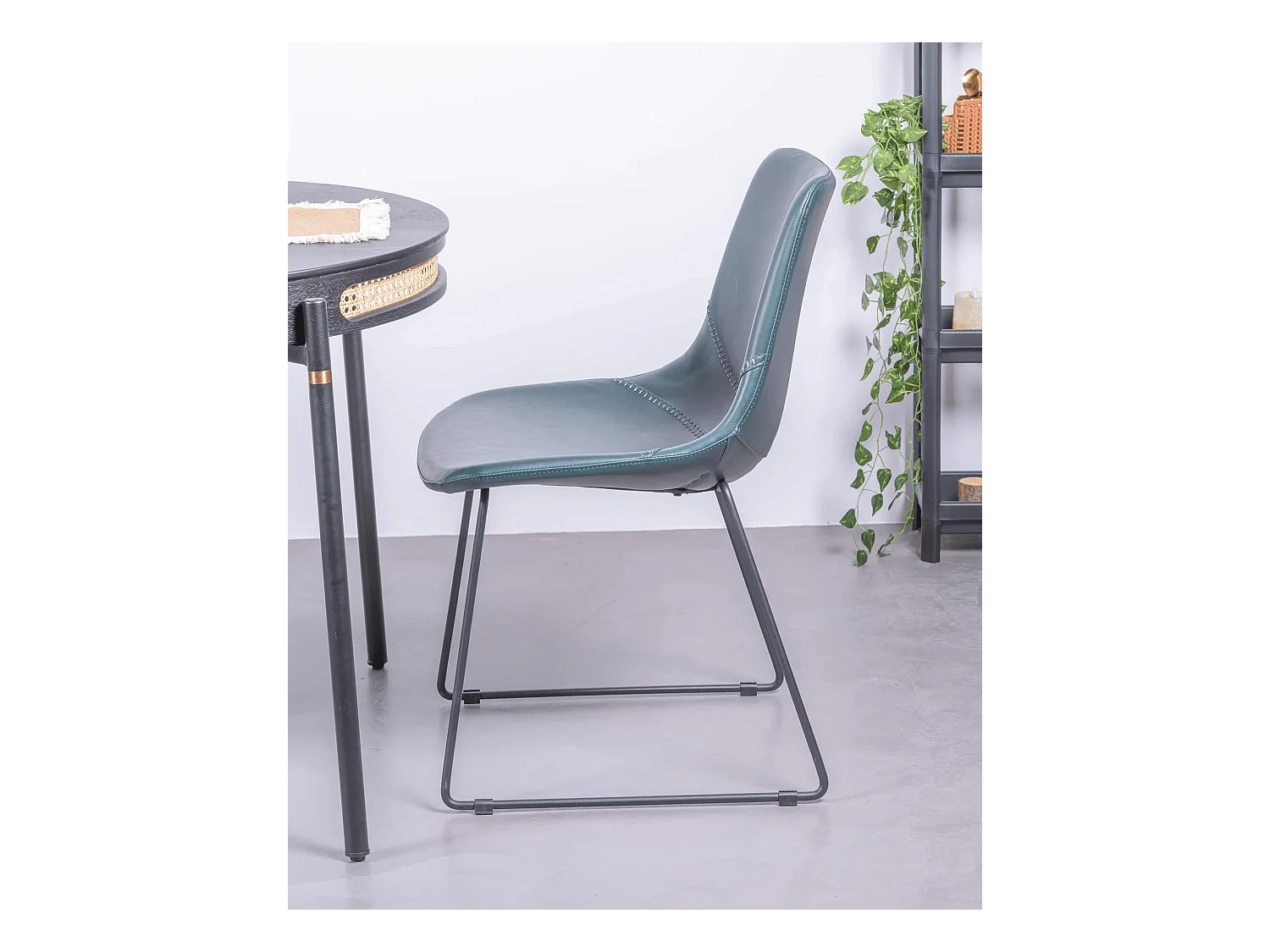 Set van 2 industriële stoelen - City - Groenachtig blauw