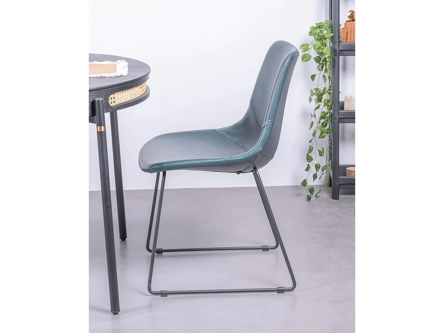 Lot de 2 chaises industrielles - City - Bleu verdatre